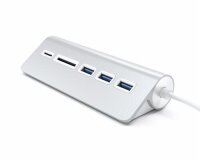 Satechi Aluminum USB 3.0 Hub und Card Reader - Silber