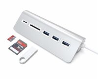 Satechi Aluminum USB 3.0 Hub und Card Reader - Silber