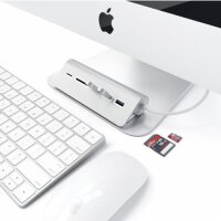 Satechi Aluminum USB 3.0 Hub und Card Reader - Silber