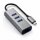 Satechi Type-C 2-in-1 - 3 Port USB 3.0 Hub und Ethernet - Space Grey (Grau)