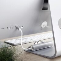 Satechi Type-C Aluminum USB Hub und Card Reader - Silber