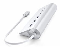 Satechi Type-C Aluminum USB Hub und Card Reader - Silber