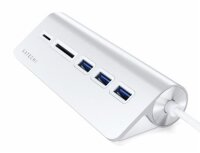 Satechi Type-C Aluminum USB Hub und Card Reader - Silber