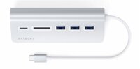 Satechi Type-C Aluminum USB Hub und Card Reader - Silber