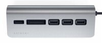 Satechi Type-C Aluminum USB Hub und Card Reader - Space Gray (Grau)