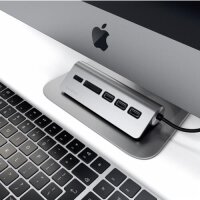 Satechi Type-C Aluminum USB Hub und Card Reader - Space Gray (Grau)
