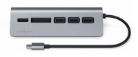 Satechi Type-C Aluminum USB Hub und Card Reader - Space Gray (Grau)