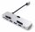 Satechi Type-C Clamp Hub Pro mit USB-C Datenanschluss/ Micro/SD Kartenlesegerät - Silber