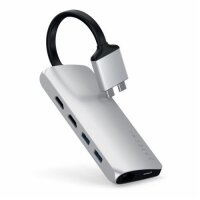 Satechi Type-C Dual Multimedia Adapter für MacBooks - Silber