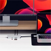 Satechi Type-C Dual Multimedia Adapter für MacBooks - Silber
