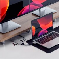 Satechi Type-C Dual Multimedia Adapter für MacBooks - Silber