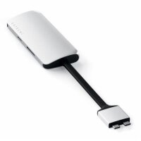 Satechi Type-C Dual Multimedia Adapter für MacBooks - Silber