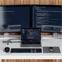 Satechi Type-C Dual Multimedia Adapter für MacBooks - Space Gray (Grau)