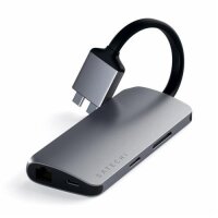 Satechi Type-C Dual Multimedia Adapter für MacBooks - Space Gray (Grau)