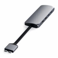 Satechi Type-C Dual Multimedia Adapter für MacBooks - Space Gray (Grau)