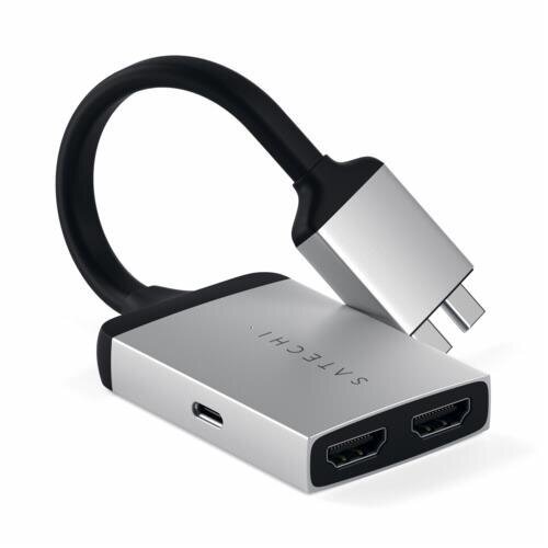 Satechi Type-C Dual zu HDMI DUAL 4K 60Hz Adapter - Silber