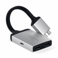 Satechi Type-C Dual zu HDMI DUAL 4K 60Hz Adapter - Silber