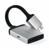 Satechi Type-C Dual zu HDMI DUAL 4K 60Hz Adapter - Silber
