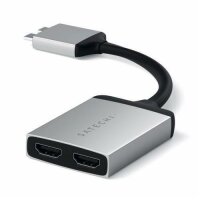 Satechi Type-C Dual zu HDMI DUAL 4K 60Hz Adapter - Silber