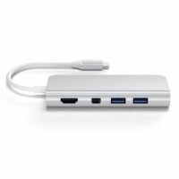 Satechi Type-C Multimedia Adapter für Macbook / Geräte mit USB-C Anschluss - Silber
