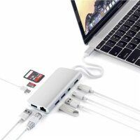 Satechi Type-C Multimedia Adapter für Macbook / Geräte mit USB-C Anschluss - Silber