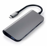 Satechi Type-C Multimedia Adapter für Macbook / Geräte mit USB-C Anschluss - Space Gray (Grau)