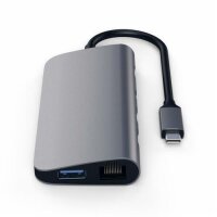 Satechi Type-C Multimedia Adapter für Macbook / Geräte mit USB-C Anschluss - Space Gray (Grau)
