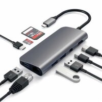 Satechi Type-C Multimedia Adapter für Macbook / Geräte mit USB-C Anschluss - Space Gray (Grau)