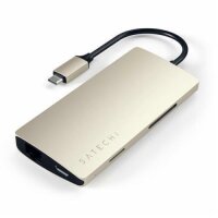 Satechi Type-C Multi-Port Hub 4K Ethernet V2 für Geräte mit USB-C Anschluss - Gold