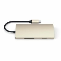 Satechi Type-C Multi-Port Hub 4K Ethernet V2 für Geräte mit USB-C Anschluss - Gold