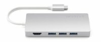 Satechi Type-C Multi-Port Hub 4K Ethernet V2 für Geräte mit USB-C Anschluss - Silber
