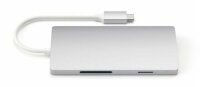 Satechi Type-C Multi-Port Hub 4K Ethernet V2 für Geräte mit USB-C Anschluss - Silber