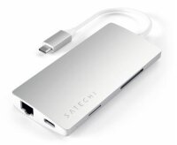Satechi Type-C Multi-Port Hub 4K Ethernet V2 für Geräte mit USB-C Anschluss - Silber
