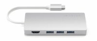 Satechi Type-C Multi-Port Hub 4K Ethernet V2 für Geräte mit USB-C Anschluss - Silber