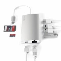 Satechi Type-C Multi-Port Hub 4K Ethernet V2 für Geräte mit USB-C Anschluss - Silber