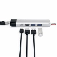 Satechi Type-C Pro Hub 4K HDMI mit Ethernet - Silber