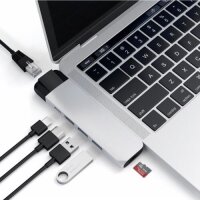 Satechi Type-C Pro Hub 4K HDMI mit Ethernet - Silber