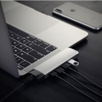 Satechi Type-C Pro Hub 4K HDMI mit Ethernet - Silber