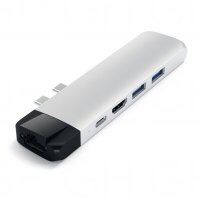 Satechi Type-C Pro Hub 4K HDMI mit Ethernet - Silber
