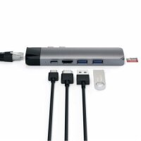 Satechi Type-C Pro Hub 4K HDMI mit Ethernet - Space Gray (Grau)