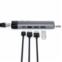 Satechi Type-C Pro Hub 4K HDMI mit Ethernet - Space Gray (Grau)