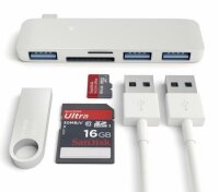 Satechi Type-C USB Hub für Macbook - Silber