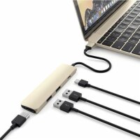 Satechi Type-C USB Passthrough HDMI Hub für Macbook 12 - Gold