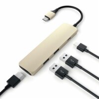 Satechi Type-C USB Passthrough HDMI Hub für Macbook 12 - Gold