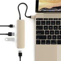 Satechi Type-C USB Passthrough HDMI Hub für Macbook 12 - Gold