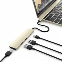 Satechi Type-C USB Passthrough HDMI Hub für Macbook 12 - Gold
