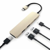 Satechi Type-C USB Passthrough HDMI Hub für Macbook 12 - Gold