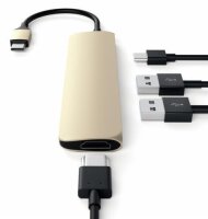 Satechi Type-C USB Passthrough HDMI Hub für Macbook 12 - Gold