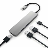 Satechi Type-C USB Passthrough HDMI Hub für MacBook 12 - Space gray (Grau)