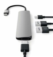 Satechi Type-C USB Passthrough HDMI Hub für MacBook 12 - Space gray (Grau)